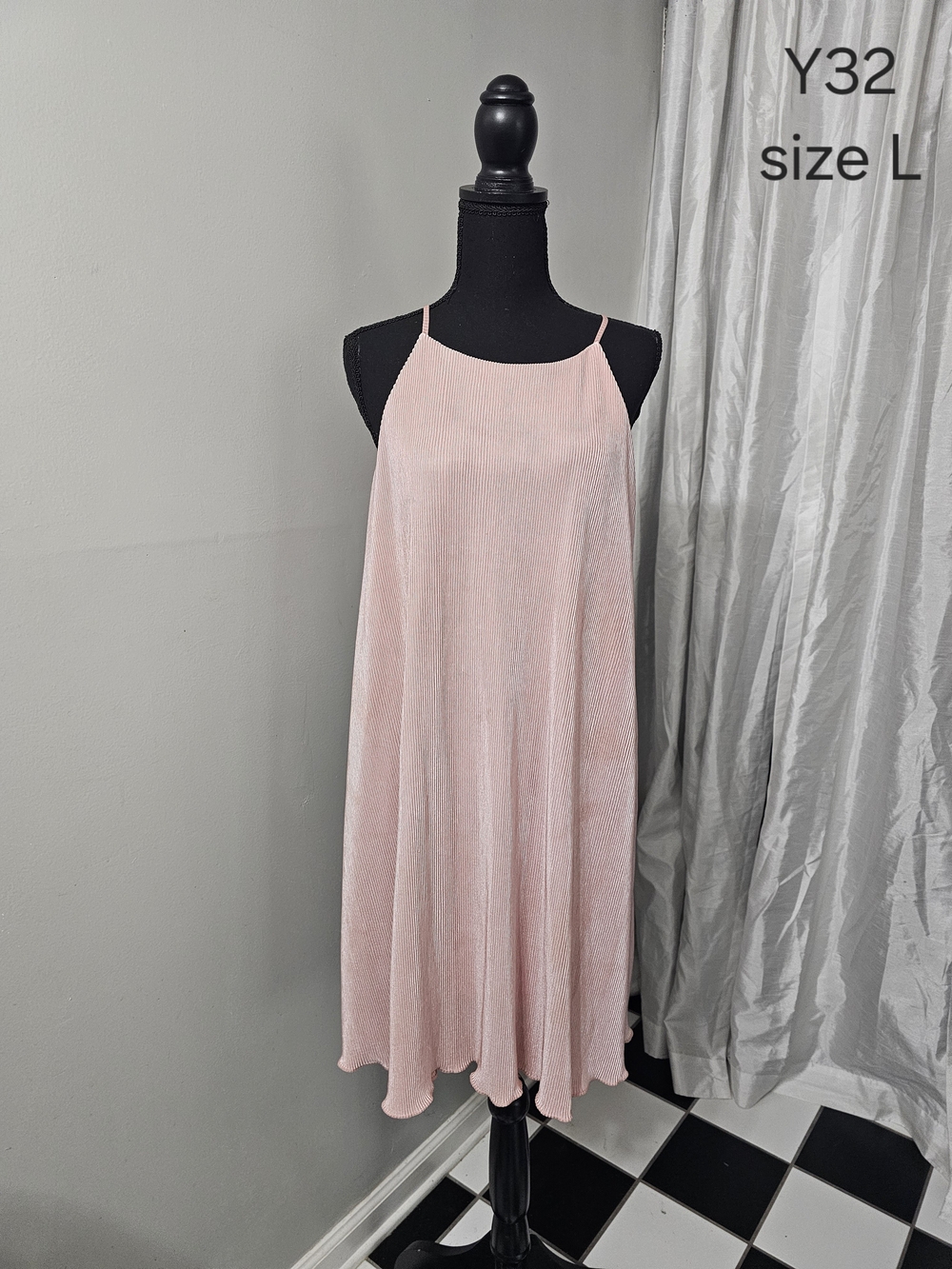 Light Pink Spaghetti Strap Swing Dress